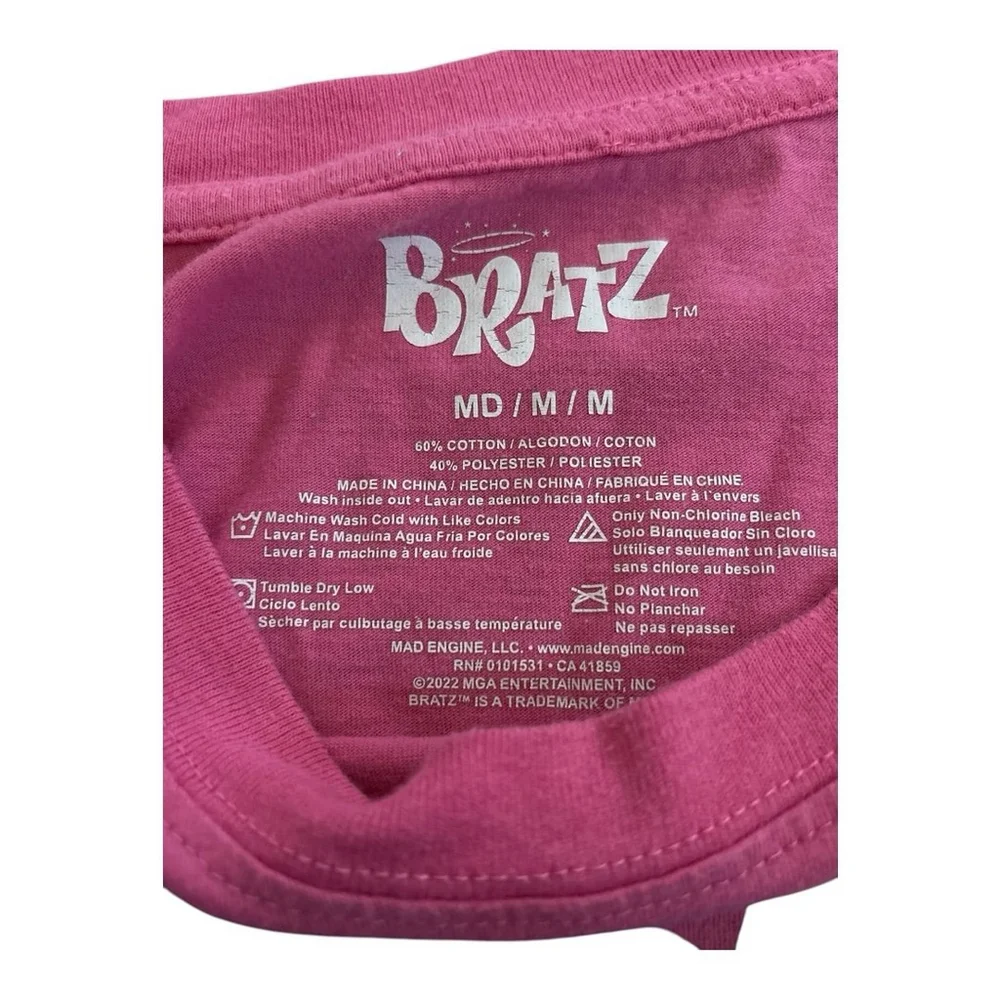 Vintage Y2K Bratz Dolls Pink Oversized T-shirt Women M - Picture 3 of 5